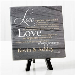 Personalized Desktop Canvas Prints - Love Is Patient - 8x8