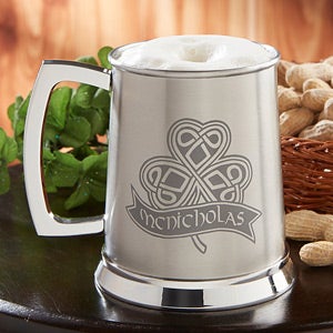 Celtic Shamrock Personalized Tankard