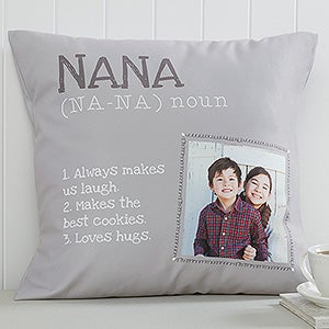 Definition of Grandma Personalized 18 Photo Pillow