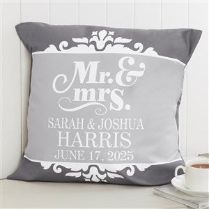 Happy Couple Personalized 18-inch Velvet Throw Pillow