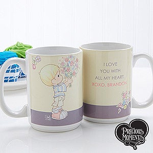 Precious Moments® Flower Bouquet Personalized Coffee Mug- 15 oz.