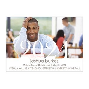 Personalized Photo Graduation Announcements - Proud Graduate - Horizontal - Set of 5