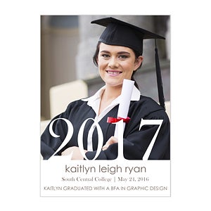 Proud Graduate Personalized Graduation Announcements-Vertical