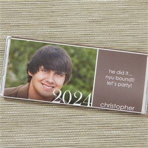 Personalized Graduation Party Favors - Photo Candy Bar Wrappers - Set of 12