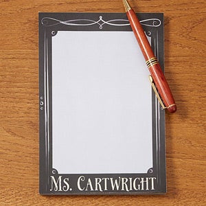 Chalkboard Teacher Personalized Notepad