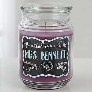 Teachers Light the Way Personalized Candle Jar