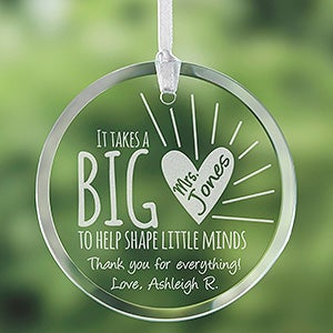 A Teacher's Heart Personalized Suncatcher