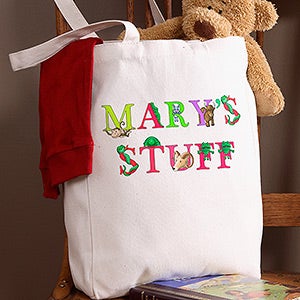 Alphabet Animals Personalized Petite Tote Bag