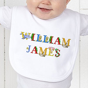 Alphabet Animals Personalized Infant Bib