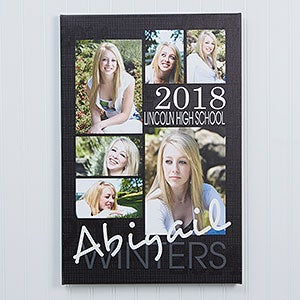 personalized canvas prints graduation portrait 12x18