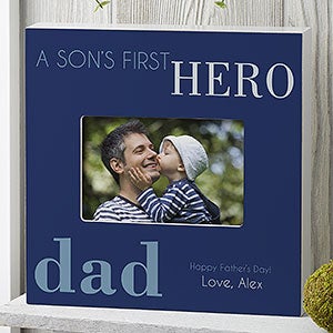 First Hero, First Love Personalized Dad Picture Frame - 4x6 Box