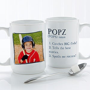 Large Personalized Coffee Mugs for Men - Definition of a Dad or Grandpa