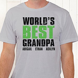 Personalized Grandpa T-Shirts - Grand Dude - Adult Large - Royal Blue