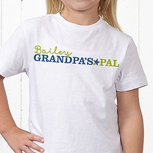 Personalized Grandson T-Shirt - Grandpa's Favorite - Youth Large (14-16) - Royal Blue
