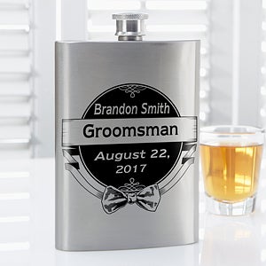 Cheers To The Groomsman Personalized Flask