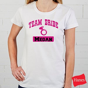 Team Bride Personalized Ladies Fitted Tee