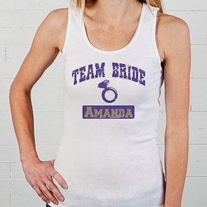 Team Bride Personalized White Tank