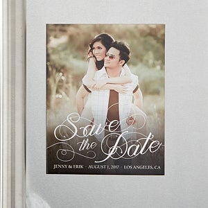 Simply Elegant Photo Save The Date Magnets