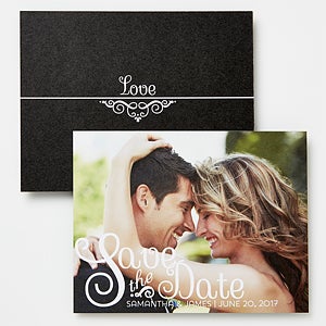 Happiest Moments Photo Save The Date Cards