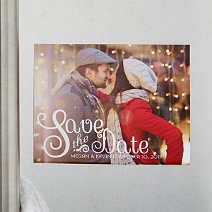 Happiest Moments Photo Save The Date Magnets
