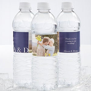 Wedding Couple Personalized Water Bottle Labels
