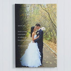 Wedding Sentiments Photo Canvas Print- 12 x 18