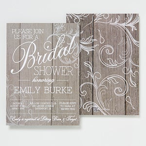 Rustic Bridal Shower Personalized Invitations