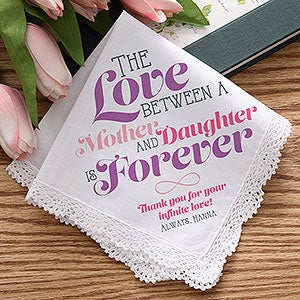 Love Is Forever Personalized Wedding Handkerchief