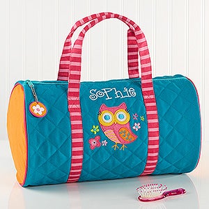 Lovable Owl Embroidered Duffel Bag by Stephen Joseph