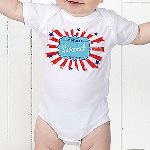 My First 4th Of July Personalized Baby Bodysuit