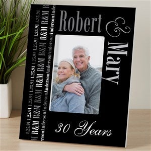 Anniversary Memories Personalized 4x6 Tabletop Frame - Vertical