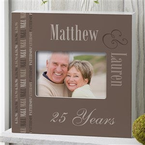 Anniversary Memories Personalized 4x6 Box Frame - Horizontal