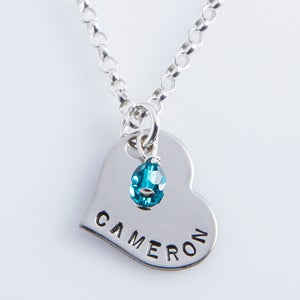 Personalized Mother & Daughter Necklaces - Daughter Heart Pendant