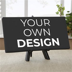 Design Your Own Personalized 5 1/2 x 11 Canvas Print- Black