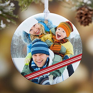 Candy Cane Personalized Photo Ornaments