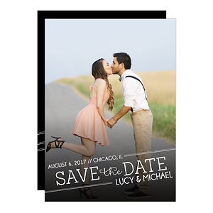 Meet In The Middle Photo Save The Date Cards
