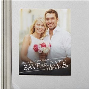 Personalized Photo Save The Date Magnets - Meet In The Middle - Set of 12