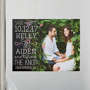 Lucky In Love Personalized Photo Save The Date Magnets
