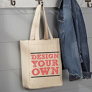 Design Your Own Custom White Tote Bag - Small