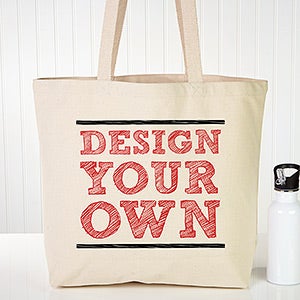 Design Your Own Large Canvas Tote Bag