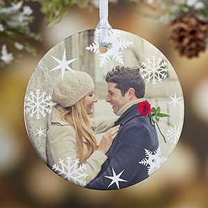 1-Sided Snowflake Personalized Photo Ornament