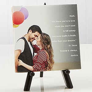 Photo Sentiments For Couples Tabletop Canvas Print- 5 1/2 x 5 1/2