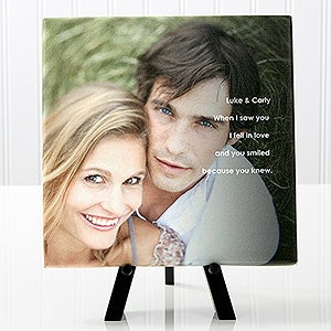 Photo Sentiments For Couples Tabletop Canvas Print- 8 x 8