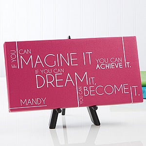 Inspiring Messages Personalized Canvas Print- 5½ x 11