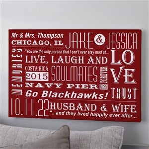 Personalized Wall Art - Our Life Together 16x24 - Unique, Custom Gifts - #14677-M