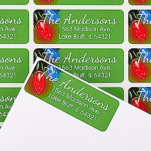 Holiday Lights Return Address Labels