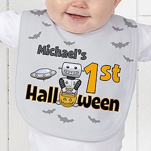 My First Halloween Personalized Baby Bib