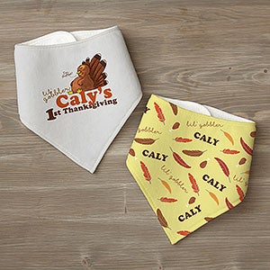 Personalized Bandana Bibs - My First Thanksgiving