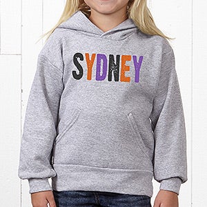 Personalized Halloween Kids Clothes - All Mine! Hooded Sweatshirt - Youth Medium (8/10) - Grey