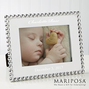 Mariposa® String of Pearls Personalized Baby Photo Frame
